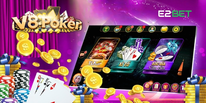 Trải Nghiệm V8 Game Bài Cùng E2BET Và Rinh Quà Hấp Dẫn 4 Kho tàng game đa dạng tại V8 game bài E2BET